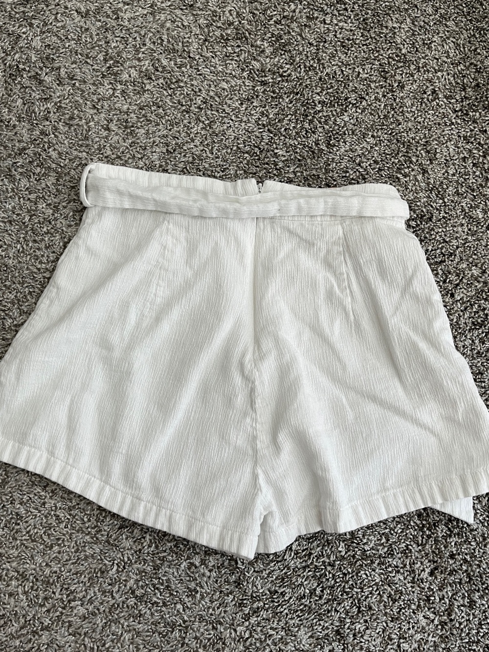 Showpo Belted High Waisted White Shorts - Picture 5 of 6